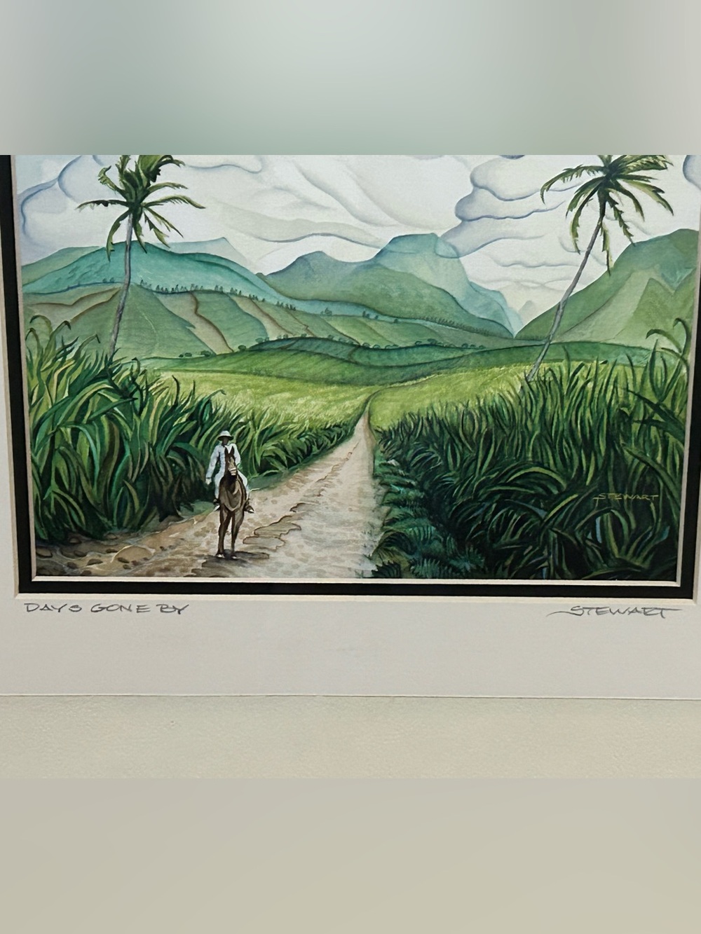 Signed Hawaiian Tropical Watercolor Wall Art - Picture 5 of 10